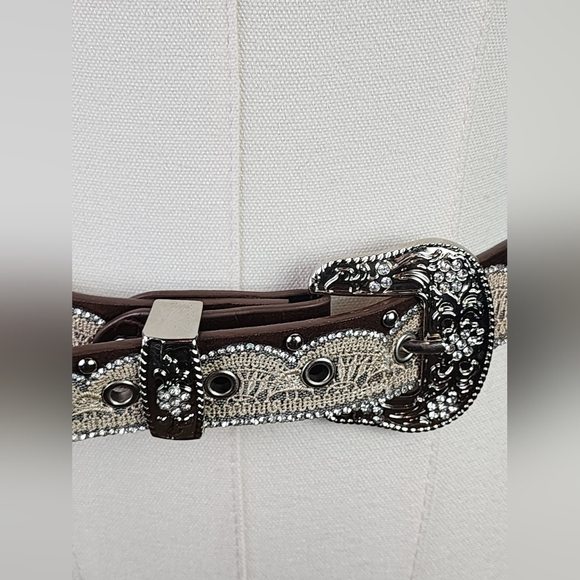 Elegant Silver and Brown Lace Women\'s Belt main image 6
